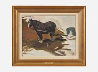 Aldro Thompson Hibbard (American, 1886–1972) - Pulling Horse in the Snow