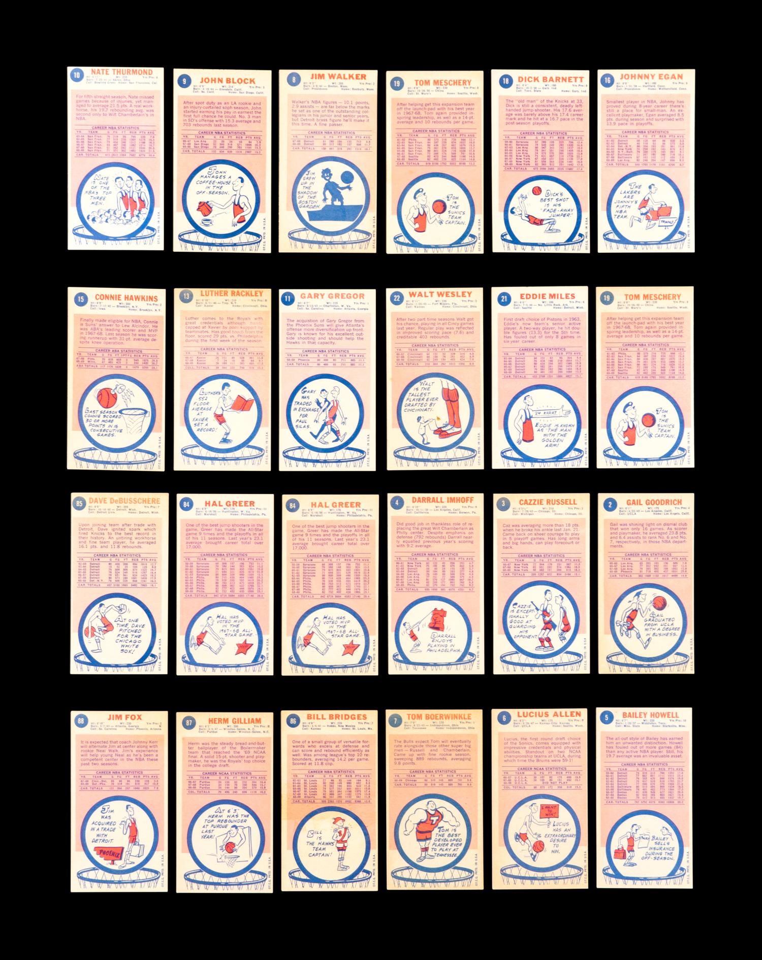 A Group of 93 Assorted 1969-70 Topps Basketball Cards,