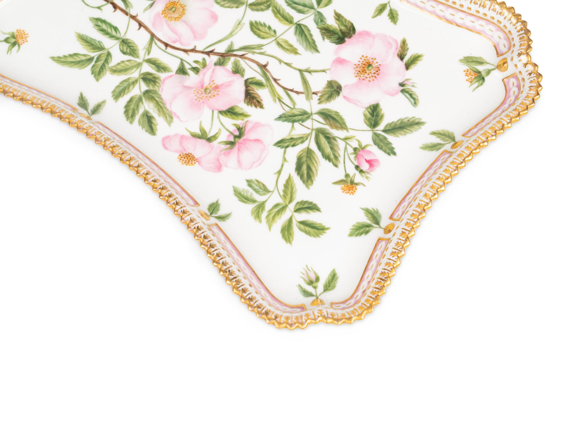 A Royal Copenhagen Flora Danica Porcelain Tray