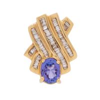 TANZANITE AND DIAMOND PENDANT