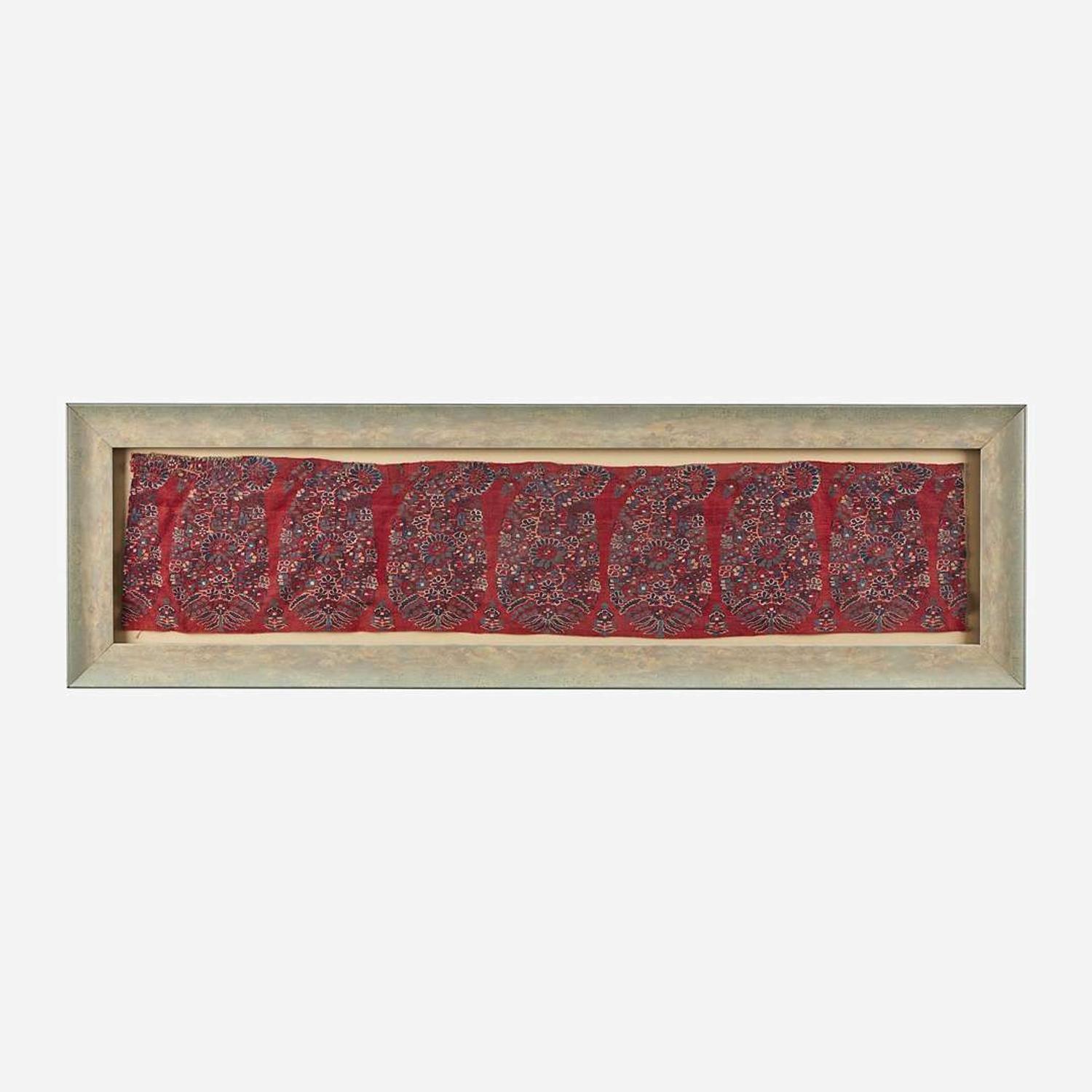Two Framed Textile Fragments Possibly Indian