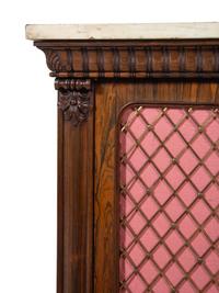 A Regency Rosewood Marble-Top Cabinet