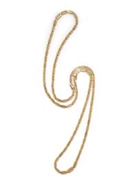 PAIR OF YELLOW GOLD NECKLACES