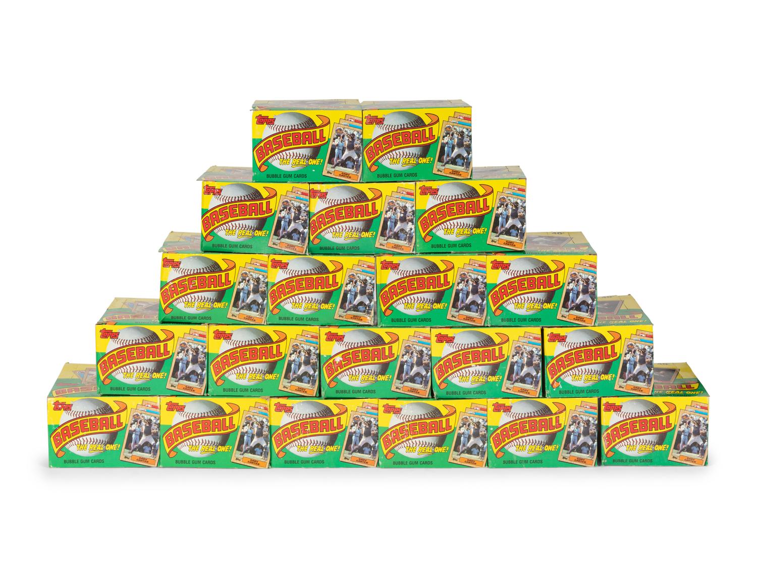 A Group of 20 Case Fresh Wax Boxes of 1987 Topps Baseball Cards