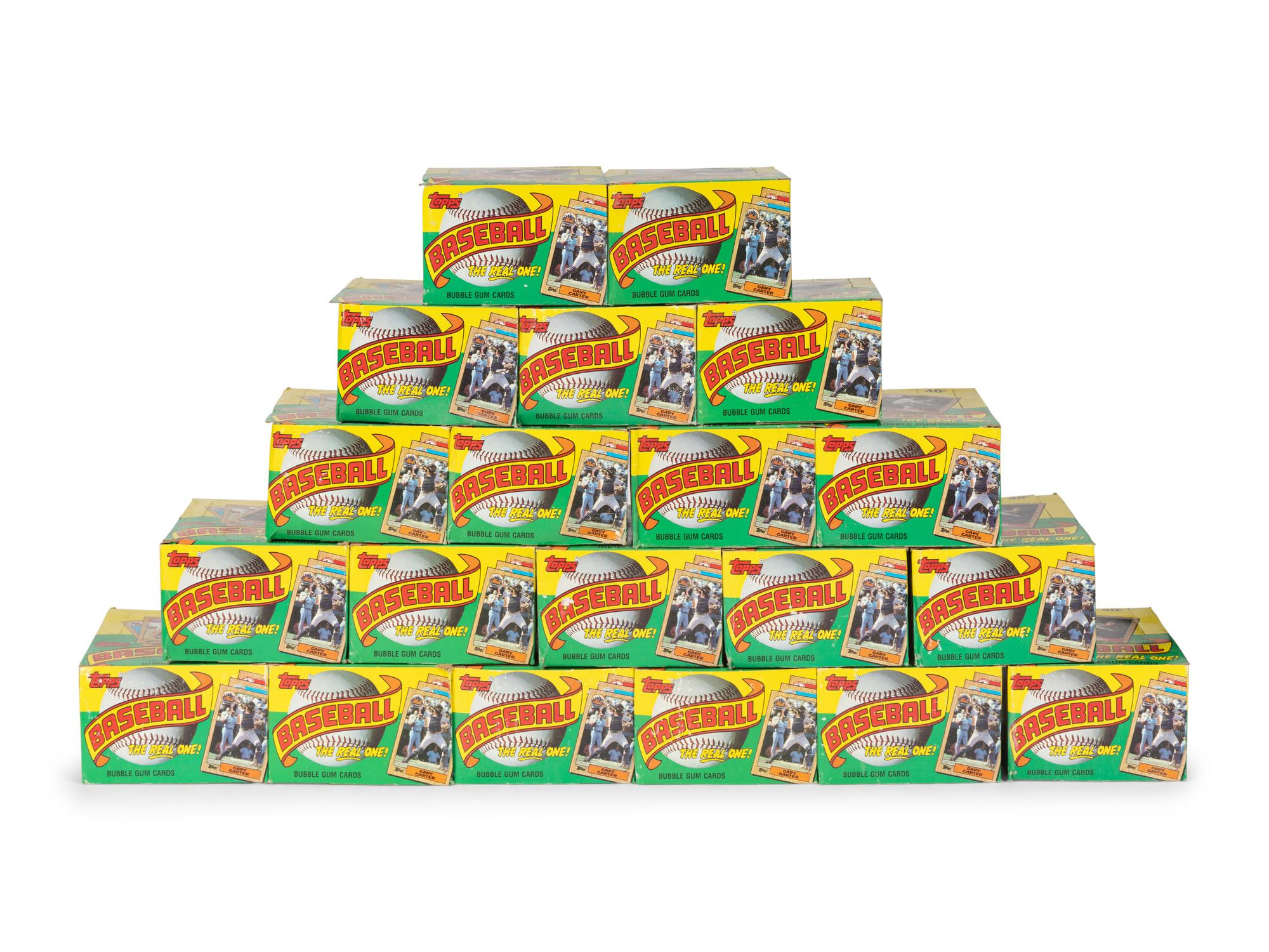 A Group of 20 Case Fresh Wax Boxes of 1987 Topps Baseball Cards