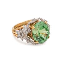 TIFFANY & CO., SCHLUMBERGER, GROSSULARITE GARNET AND DIAMOND RING