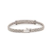 ROBERTO COIN, WHITE GOLD AND DIAMOND 'WOVEN SILK' BRACELET