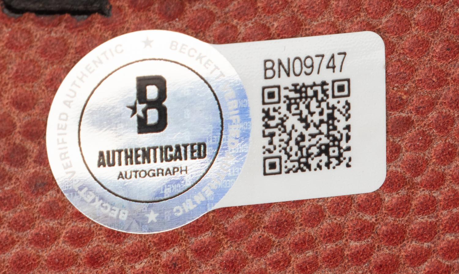 A Group of Signed Autograph Football Items Including Joe Namath