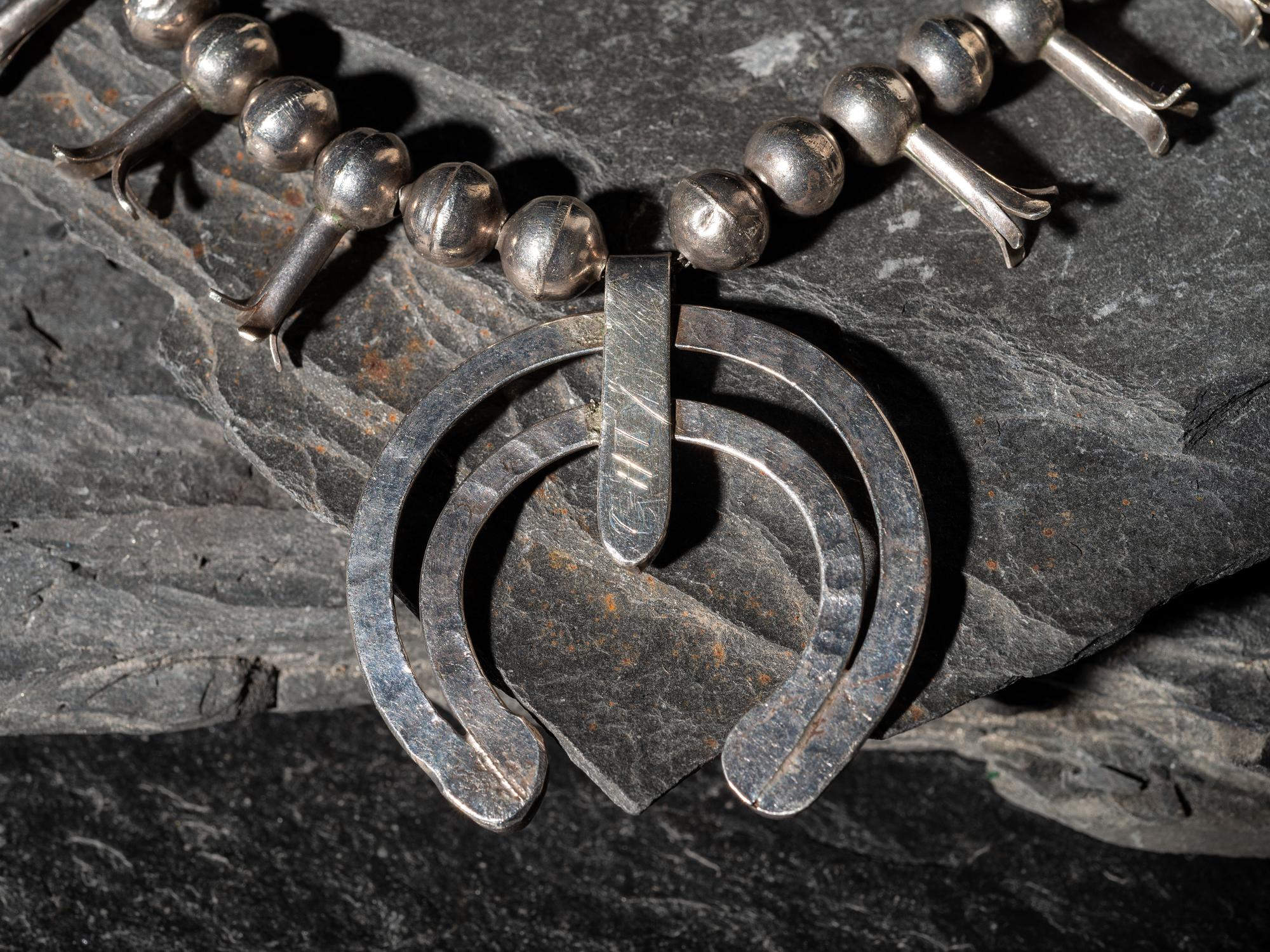 Navajo Child's Squash Blossom Necklace