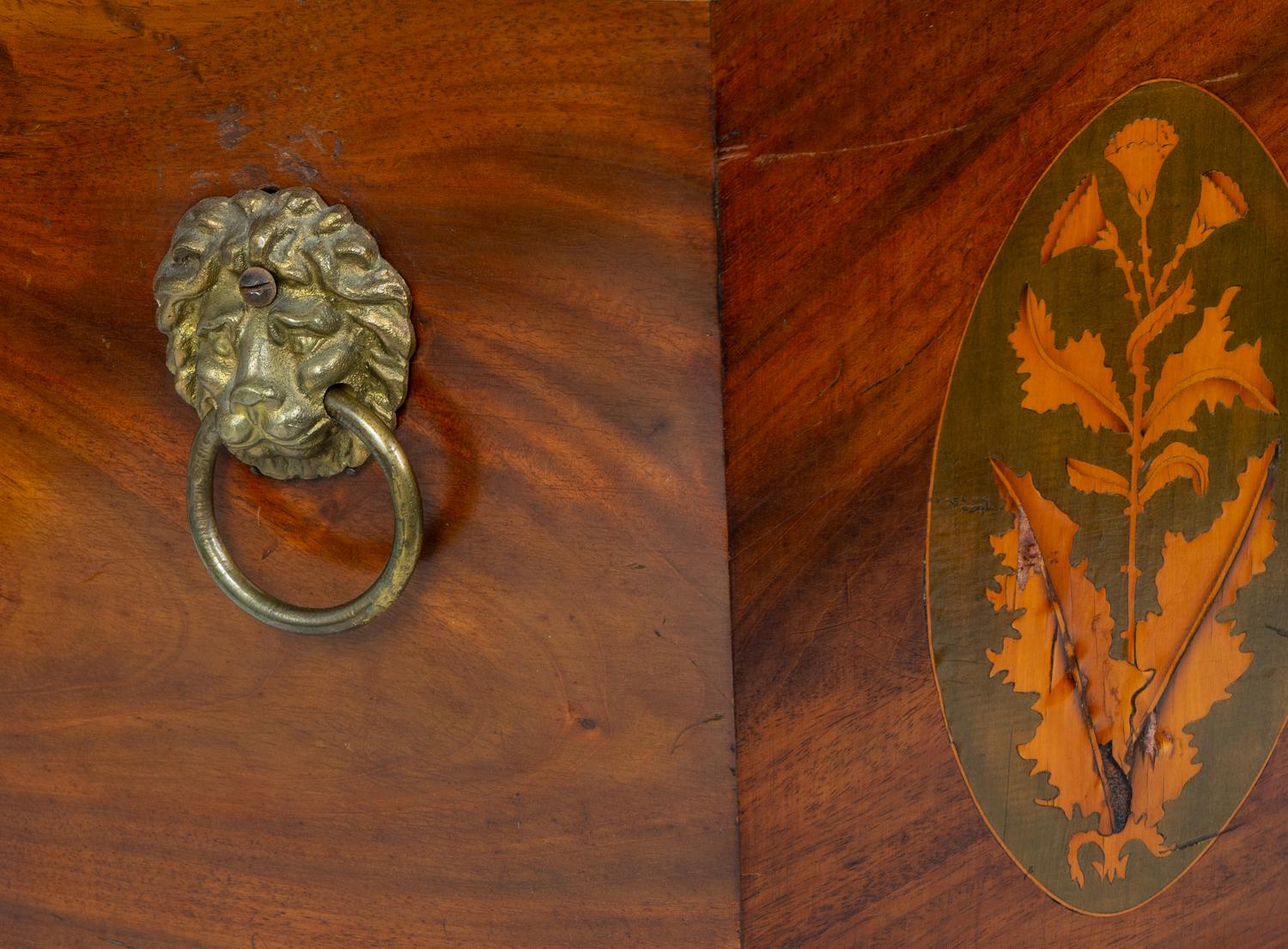 A George III Mahogany Marquetry Cellarette — 19TH CENTURY