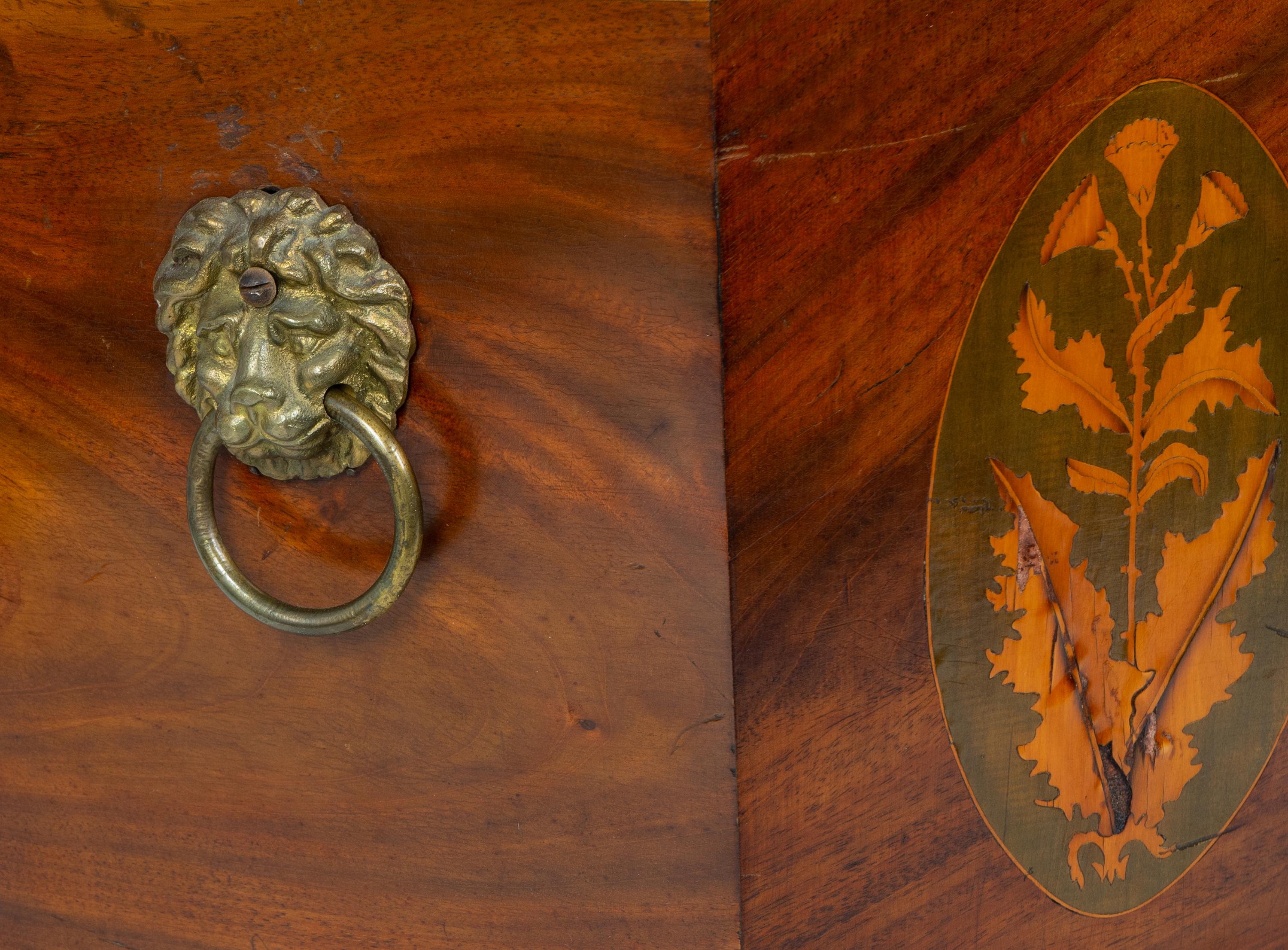 A George III Mahogany Marquetry Cellarette — 19TH CENTURY