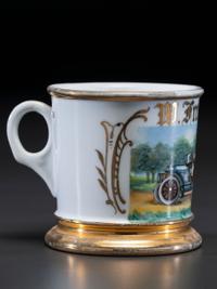 A Motorist's Porcelain Occupational Shaving Mug Belonging to Fred Straub