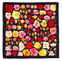 A Gucci Black Silk Scarf, 35 x 35 inches.