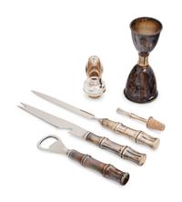 A Group of Five Tiffany & Co. Silver Bamboo Pattern Articles