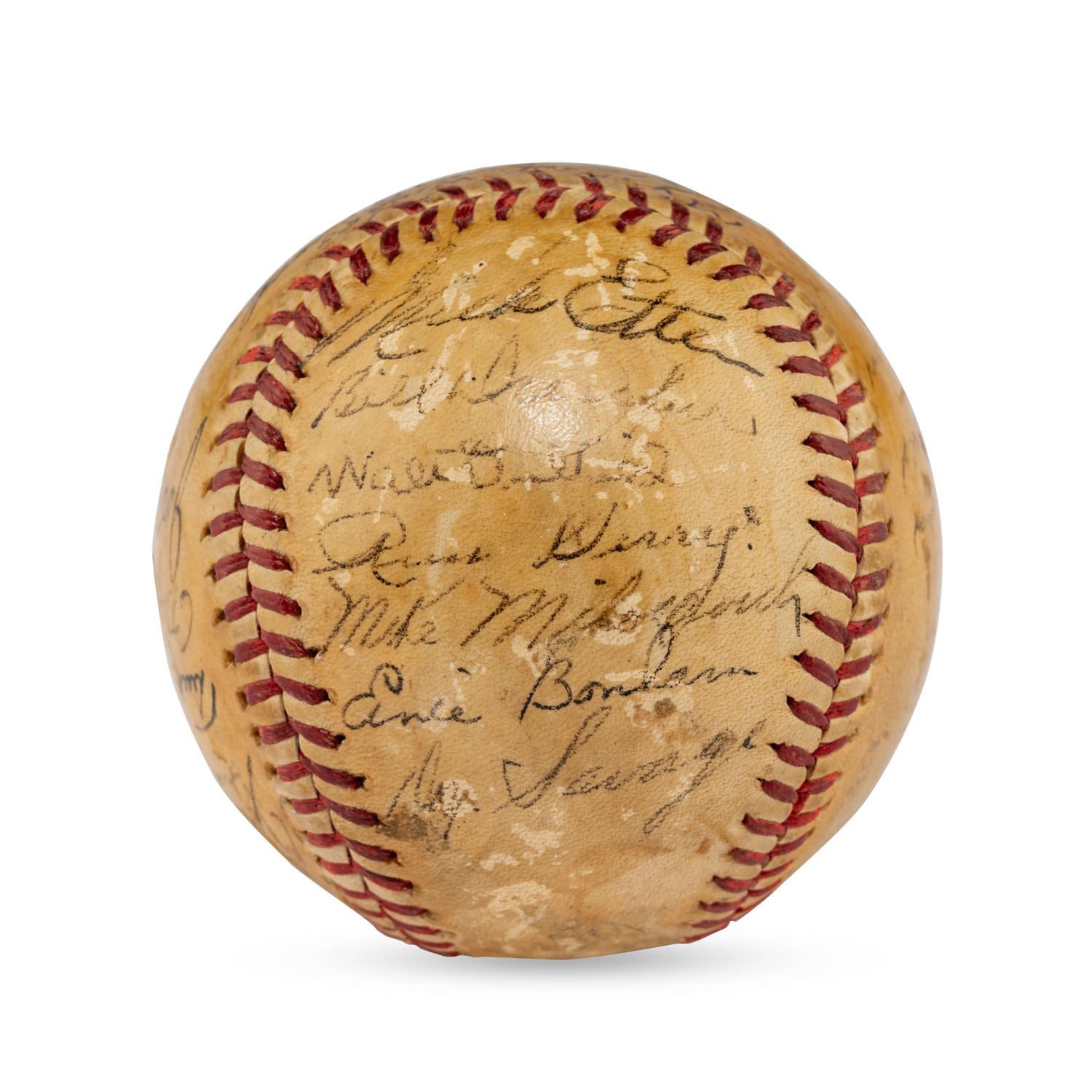 A 1945 New York Yankees Team Signed Autograph Baseball (Beckett Authentication Services)