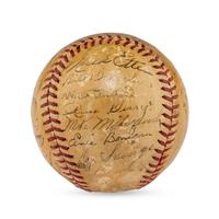 A 1945 New York Yankees Team Signed Autograph Baseball (Beckett Authentication Services)