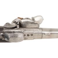 Pair of Queen Anne Flintlock Pistols by Freeman in Reconfigured Modern Case