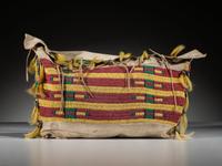 Arapaho Beaded Buffalo Hide Possible Bag