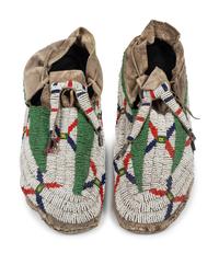 Sioux Beaded Hide Moccasins