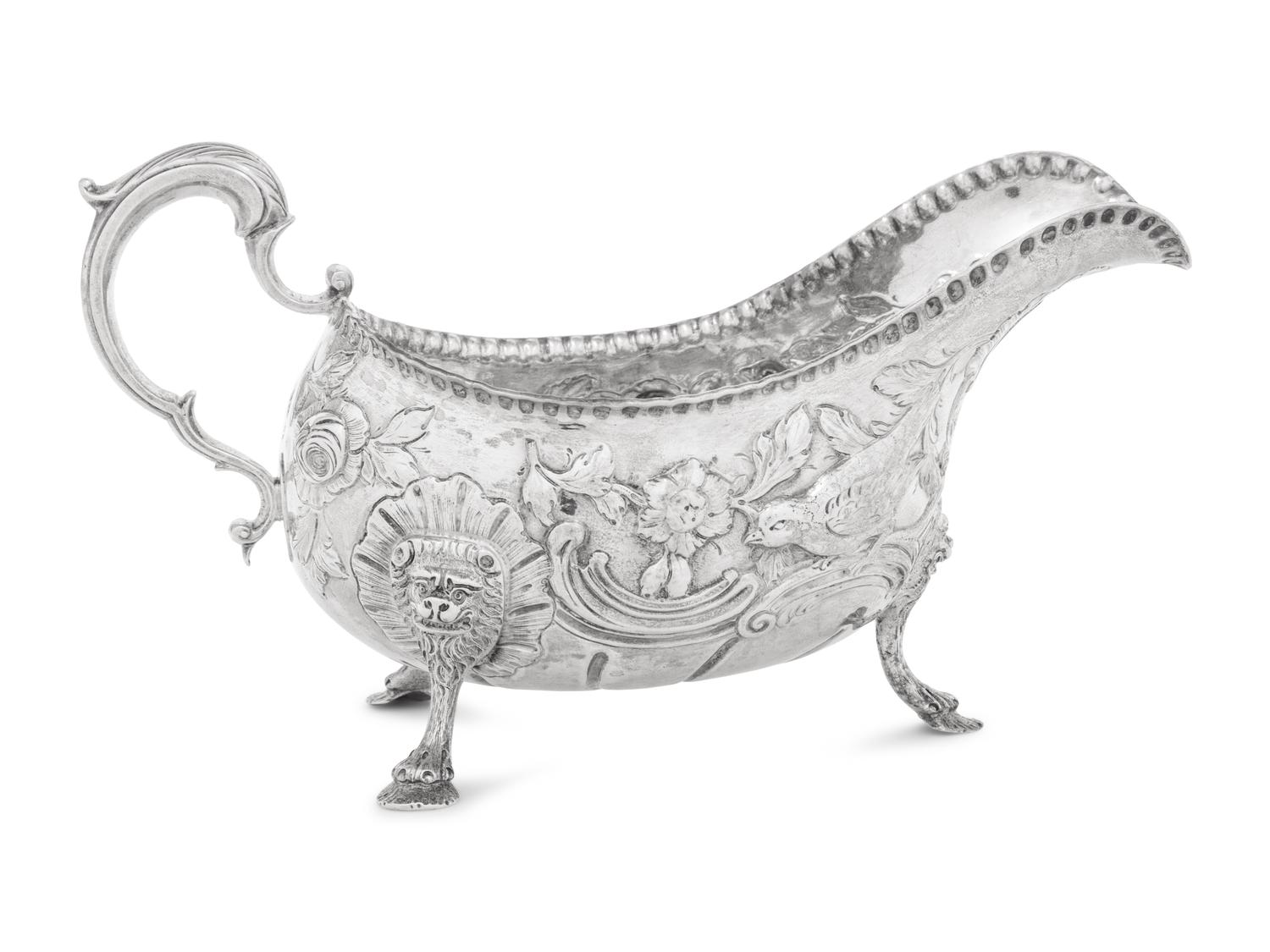 An Irish Georgian Silver Sauce Boat