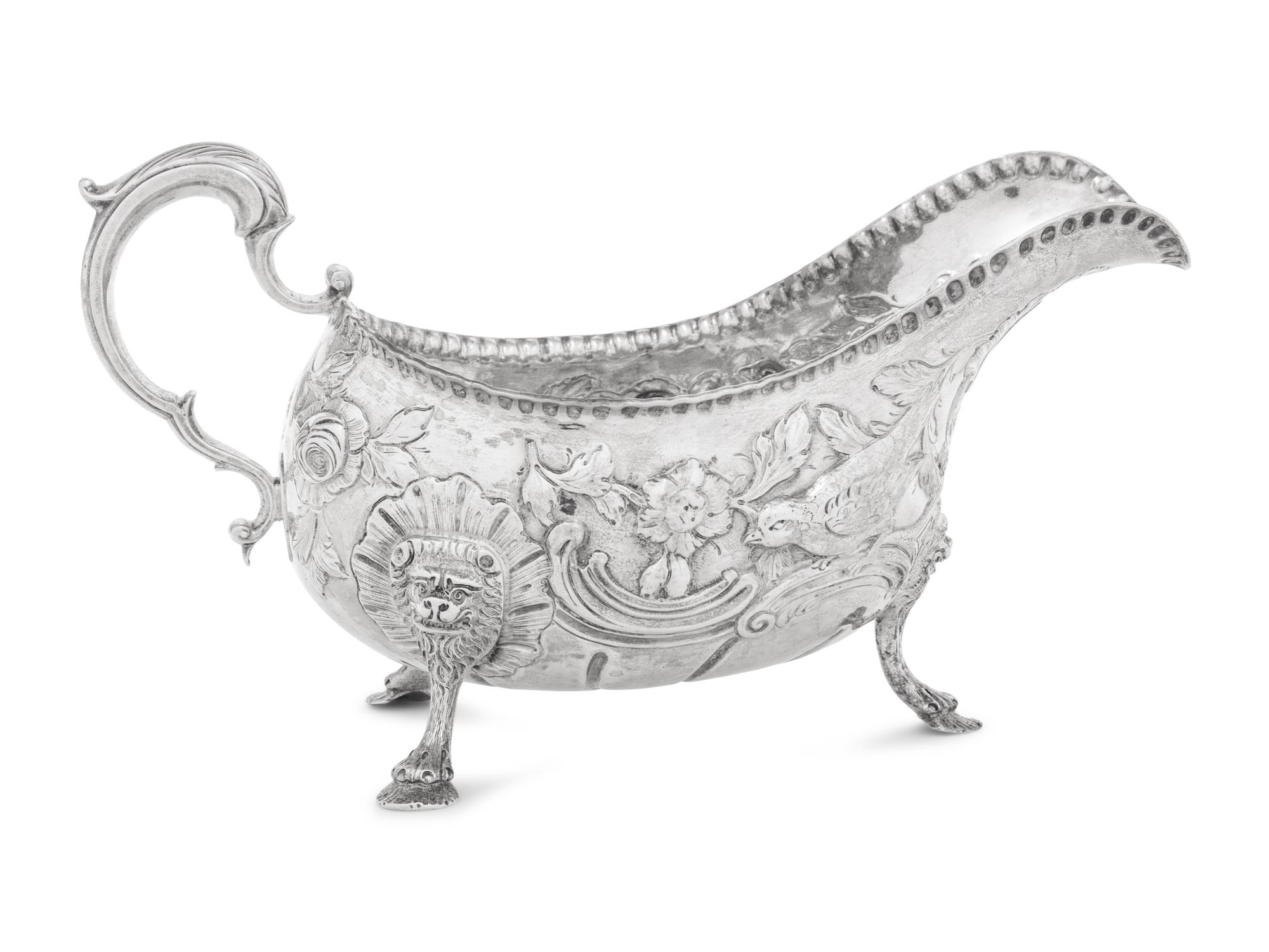 An Irish Georgian Silver Sauce Boat