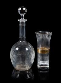 Two Baccarat Cut Glass Table Articles