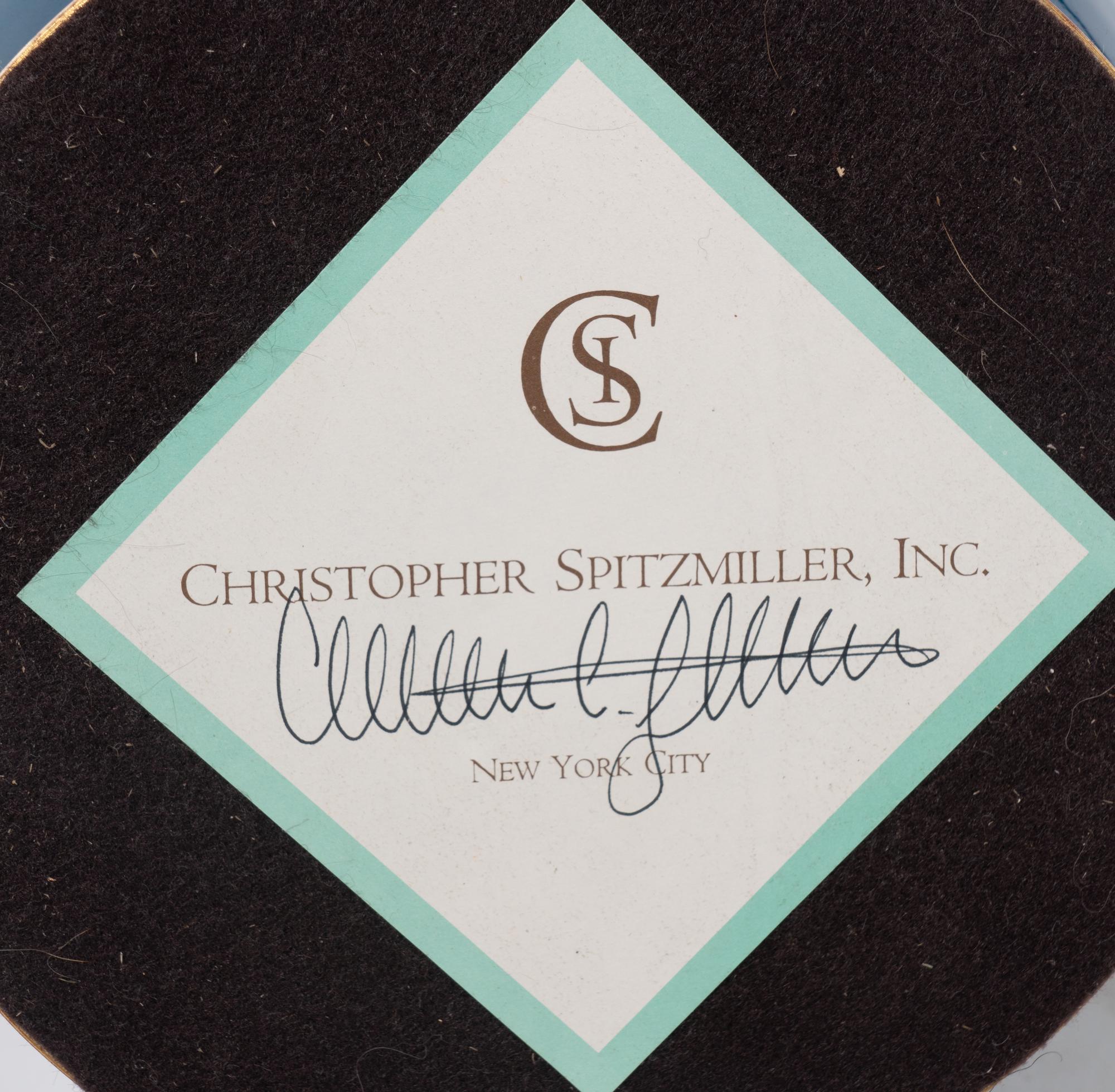 A Pair of Christopher Spitzmiller Blue-Glazed Table Lamps