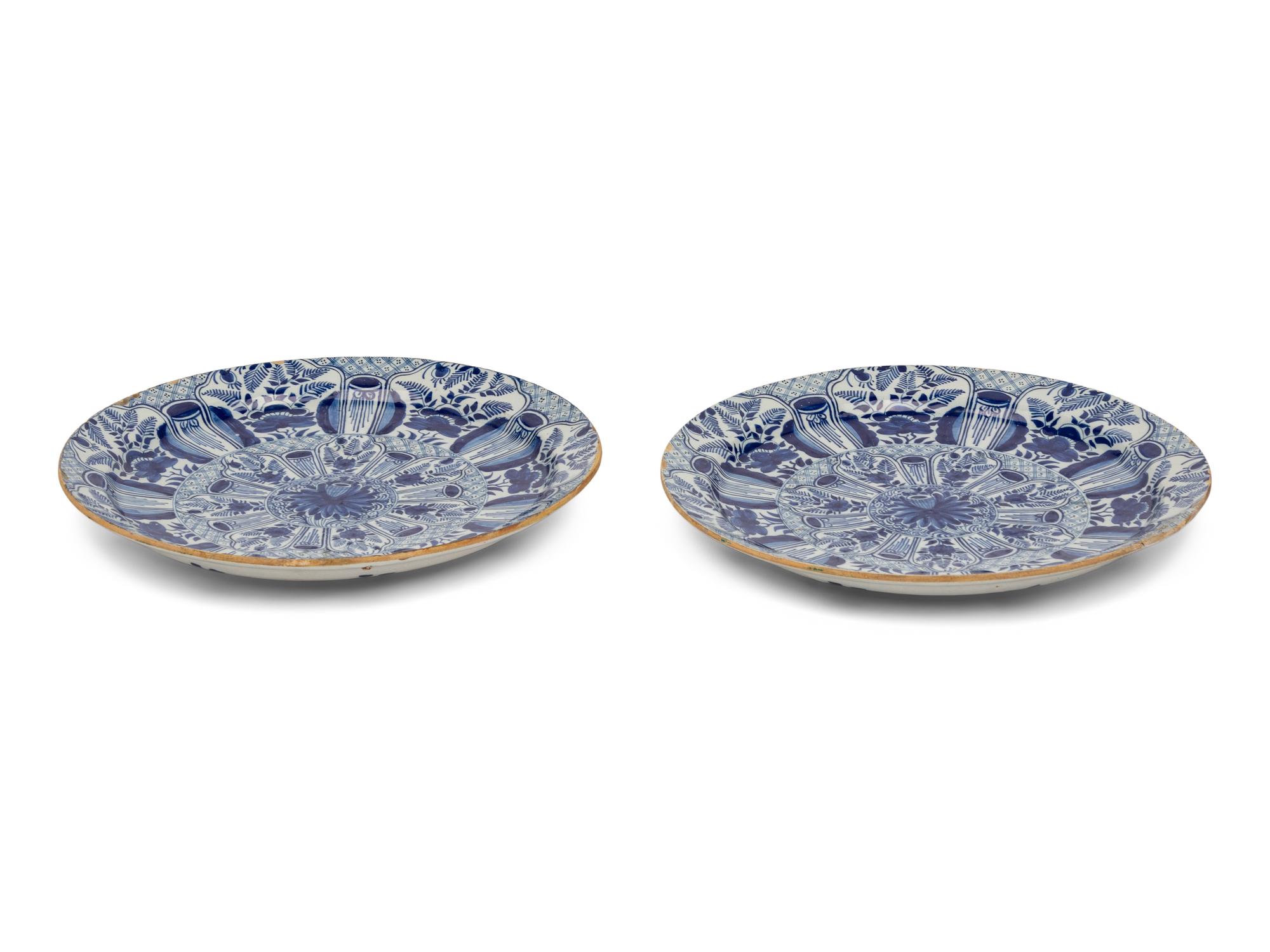 A Pair of Delft Earthenware Chargers