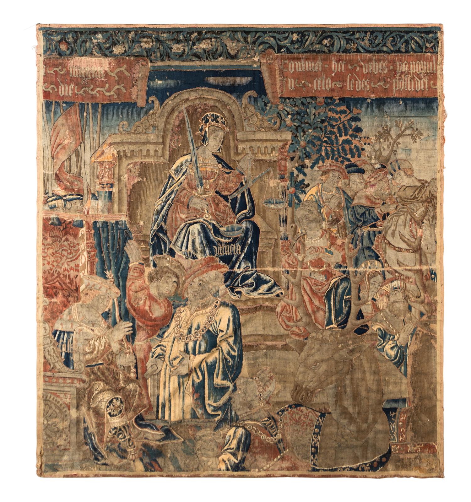 A Flemish Wool Tapestry Depicting King Solomon