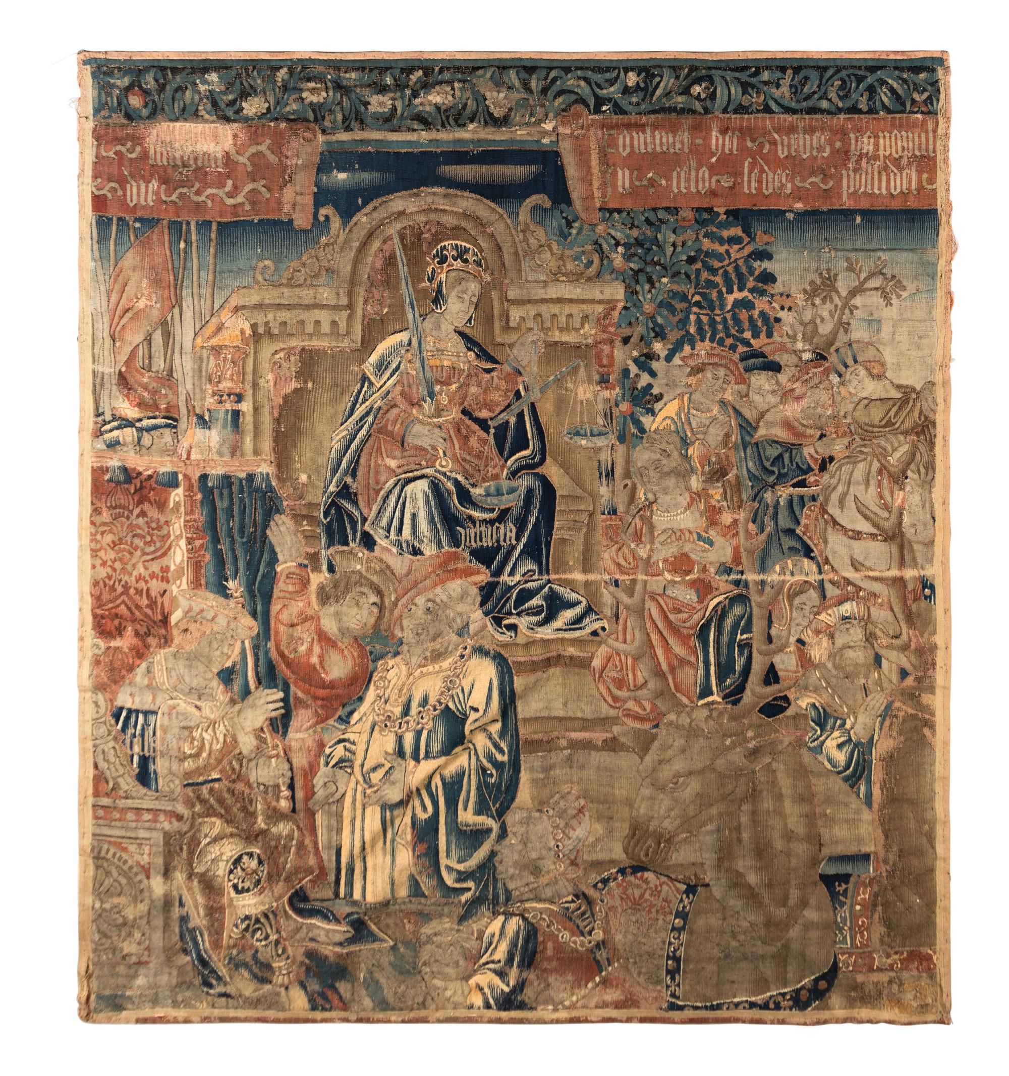 A Flemish Wool Tapestry Depicting King Solomon
