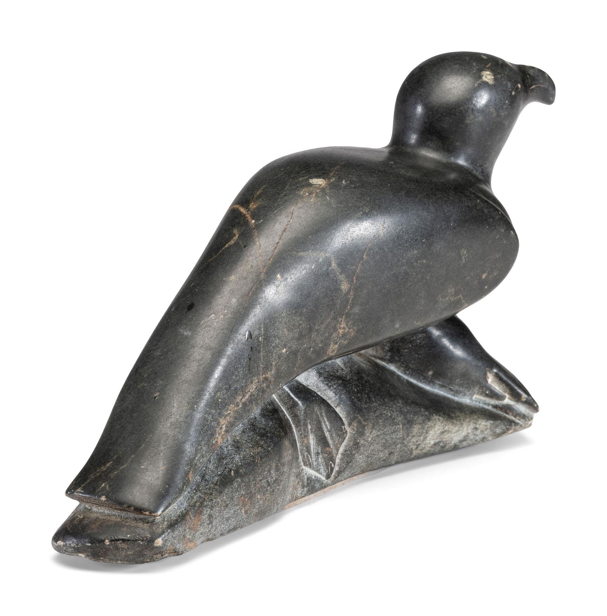 Inuit Soapstone Sculpture, of a Bird and Seal