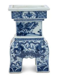 A Chinese Blue and White Porcelain Incense Burner