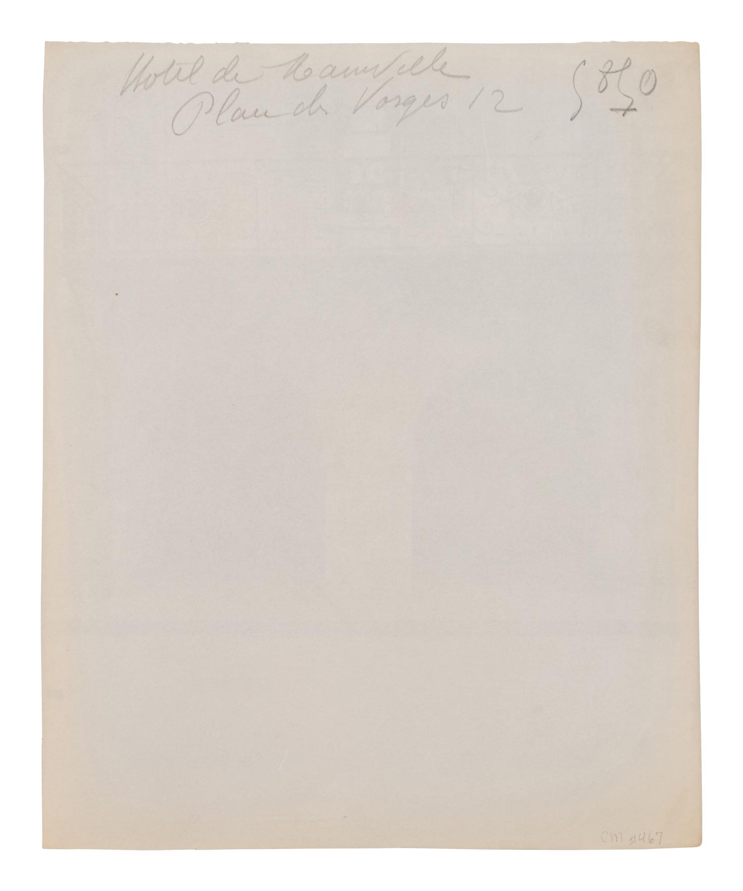 A group of four photographs ( Hôtel de Mainville, place des Vosges 12 , 1911-1912; Hôtel de Canhillac, place des Vosges 14 , 1911-1912; Hôtel de Nevers, 18 rue Seguier , 1908; Hôtel Beauffremont, rue de Grenelle 87 , 1901)