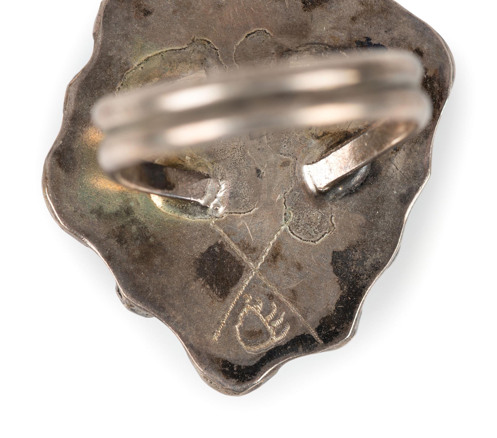 Navajo and Zuni Silver Rings, with an Assortment of Inlay