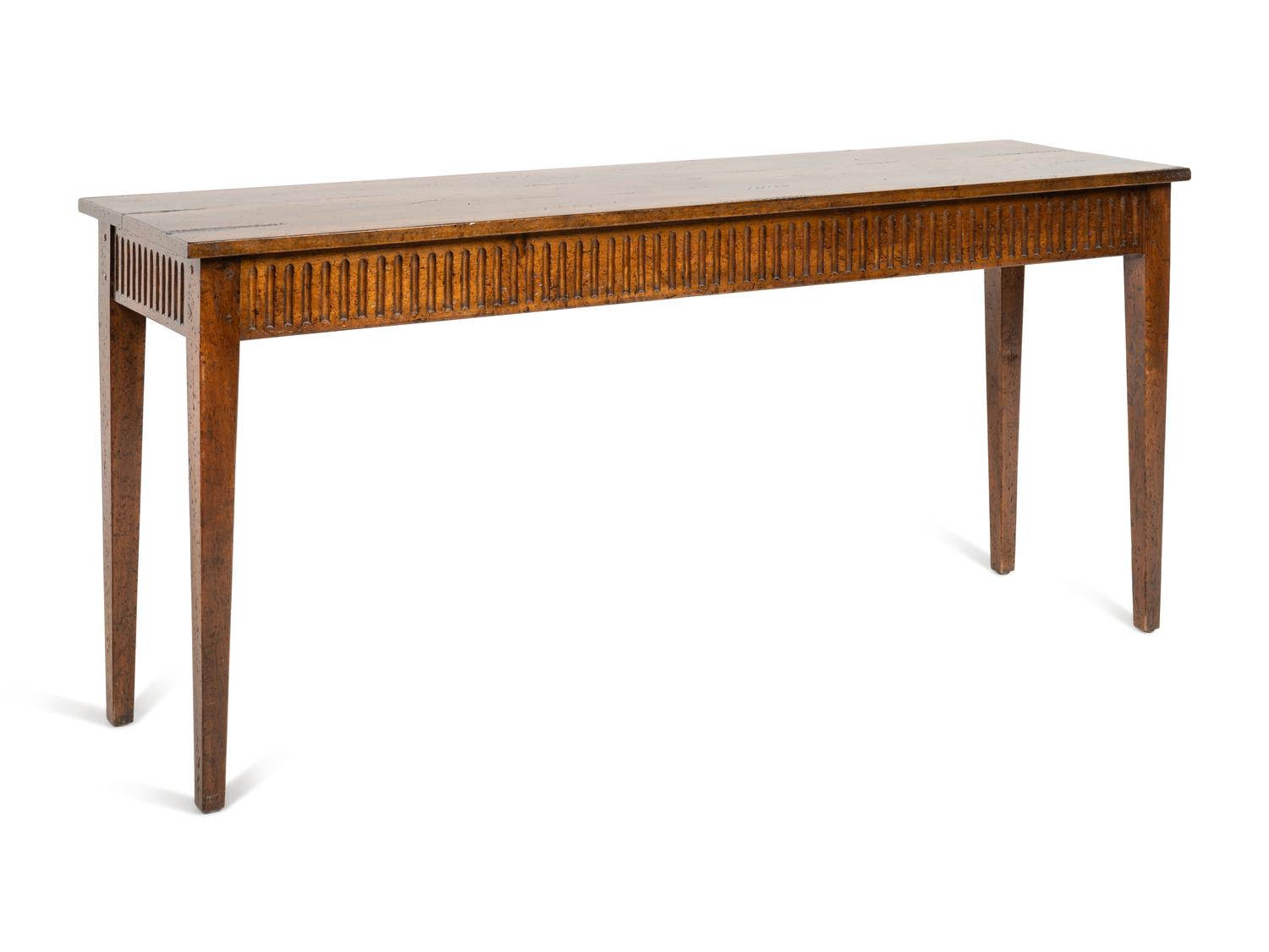 An Italian Style Walnut Console Table