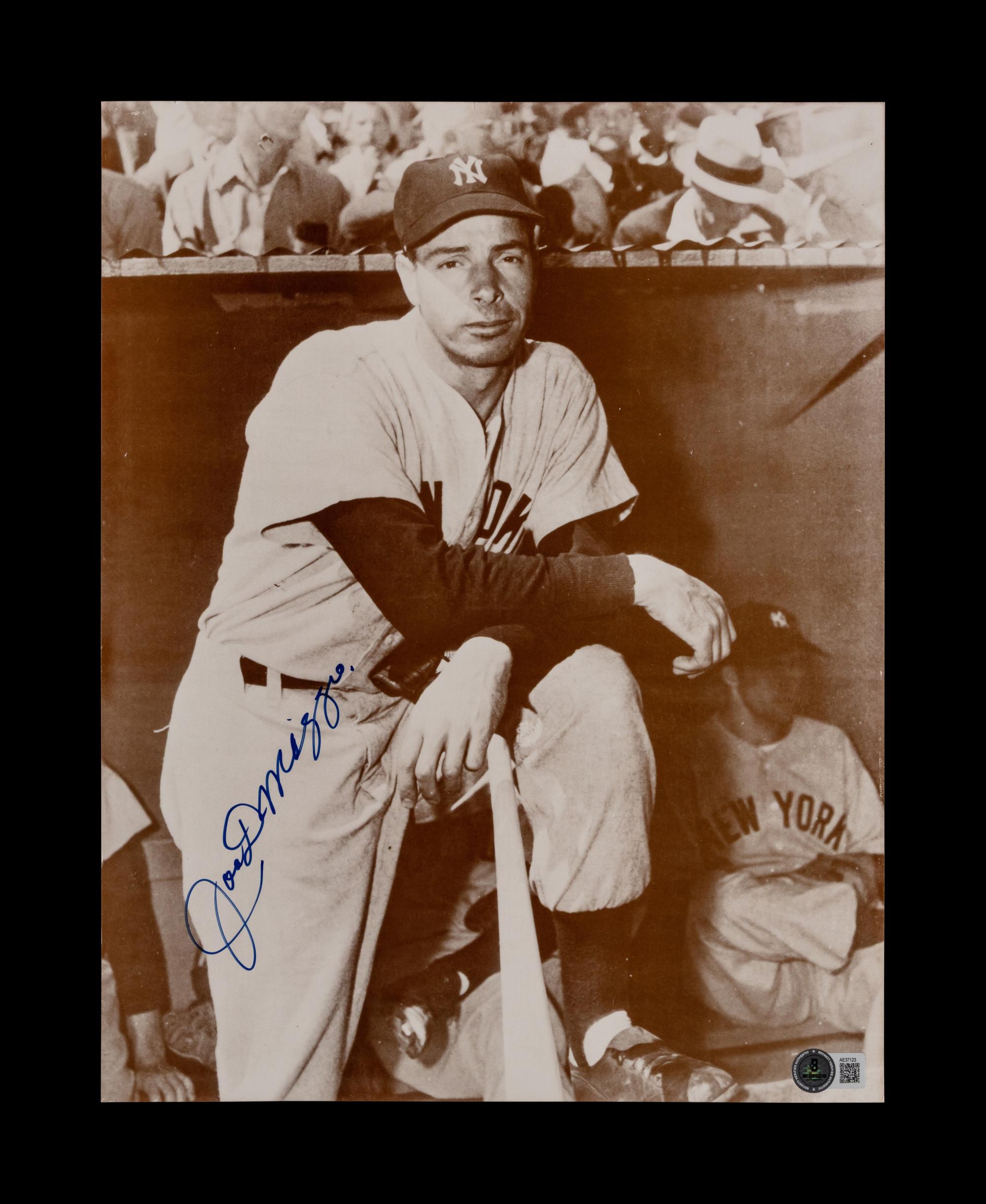 A Joe DiMaggio Signed Autograph Photo (Beckett Authentication Services Letter)