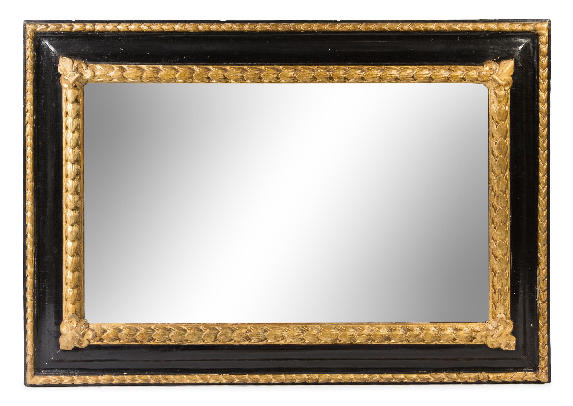 An Italian Painted and Gilt Mirror Height 40 1/2 x width 58 3/4 inches. — 19TH CENTURY