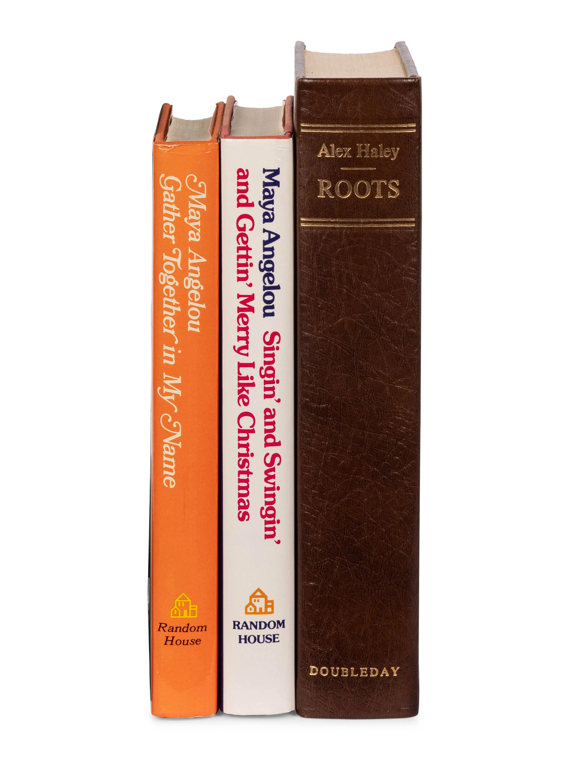 [AFRICAN AMERICANA]. A group of signed works by Maya Angelou and Alex Haley, comprising: