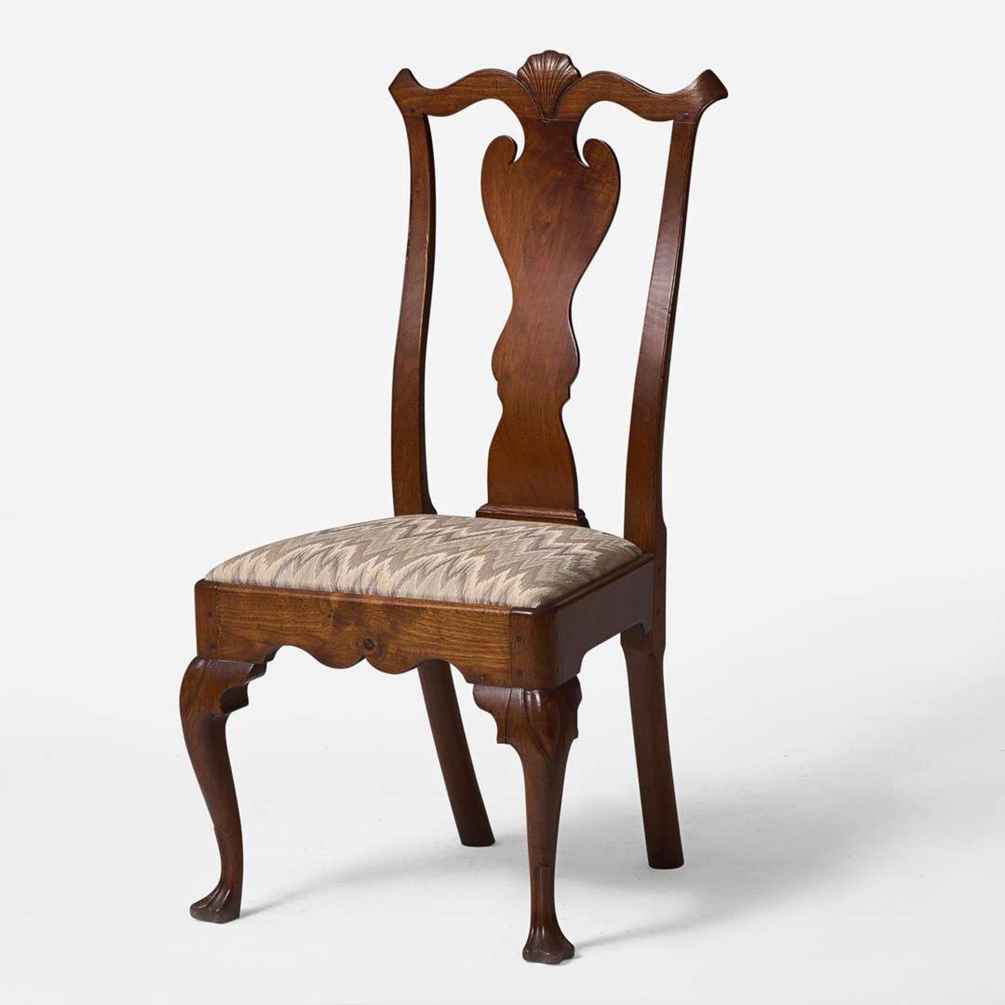 A Queen Anne carved walnut side chair Delaware Valley, circa 1750