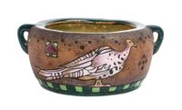 An Amphora Pottery Bowl Width over handles 8 1/2 inches.