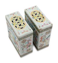 Three Chinese Famille Rose Porcelain Articles