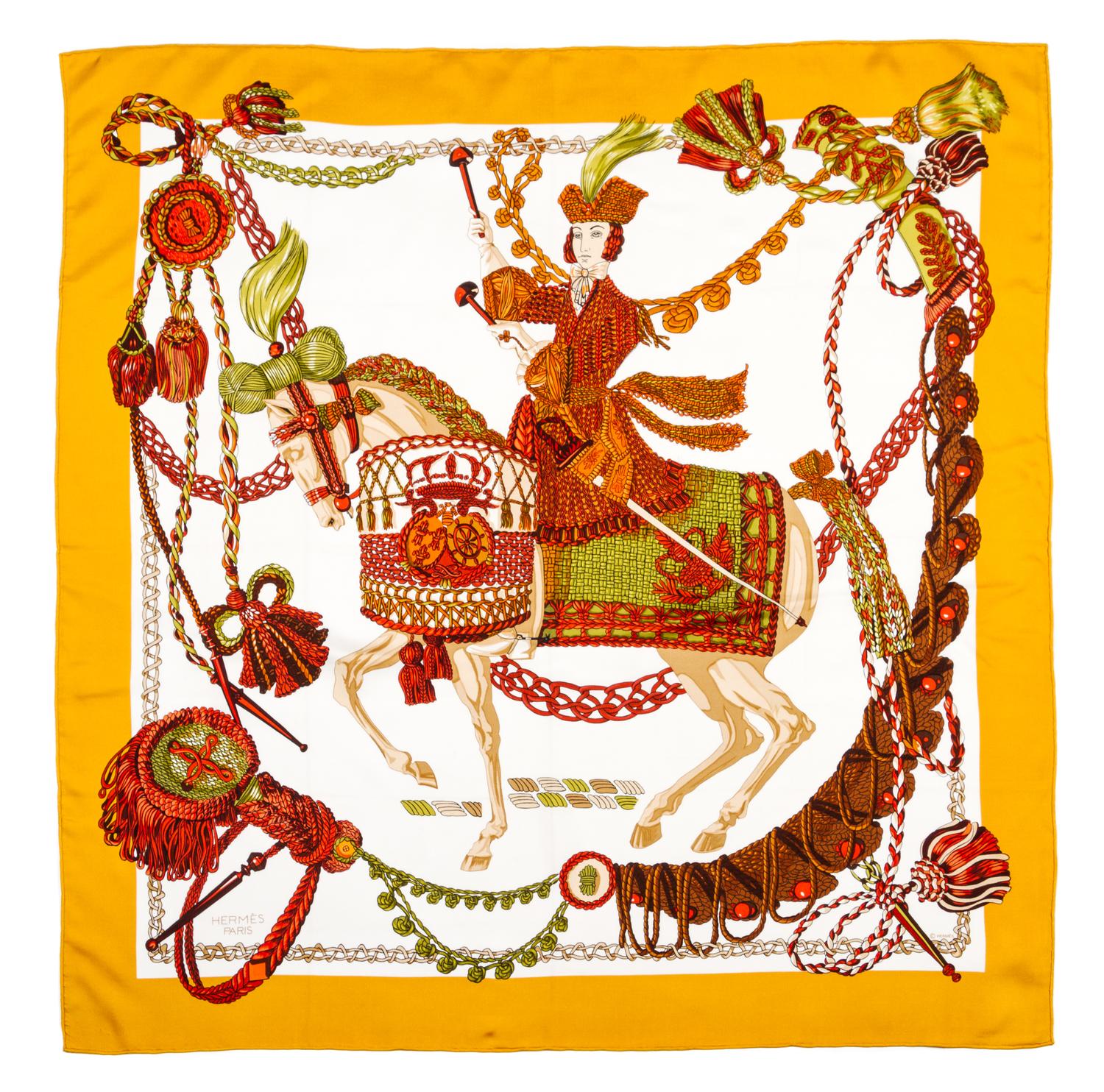 An Hermes Silk Scarf, 35 x 35 inches.
