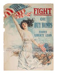 [WWI-WWII]. 14 World War I and Word War II posters, incl. examples by CHRISTY, HIRSCH, & ROCKWELL.