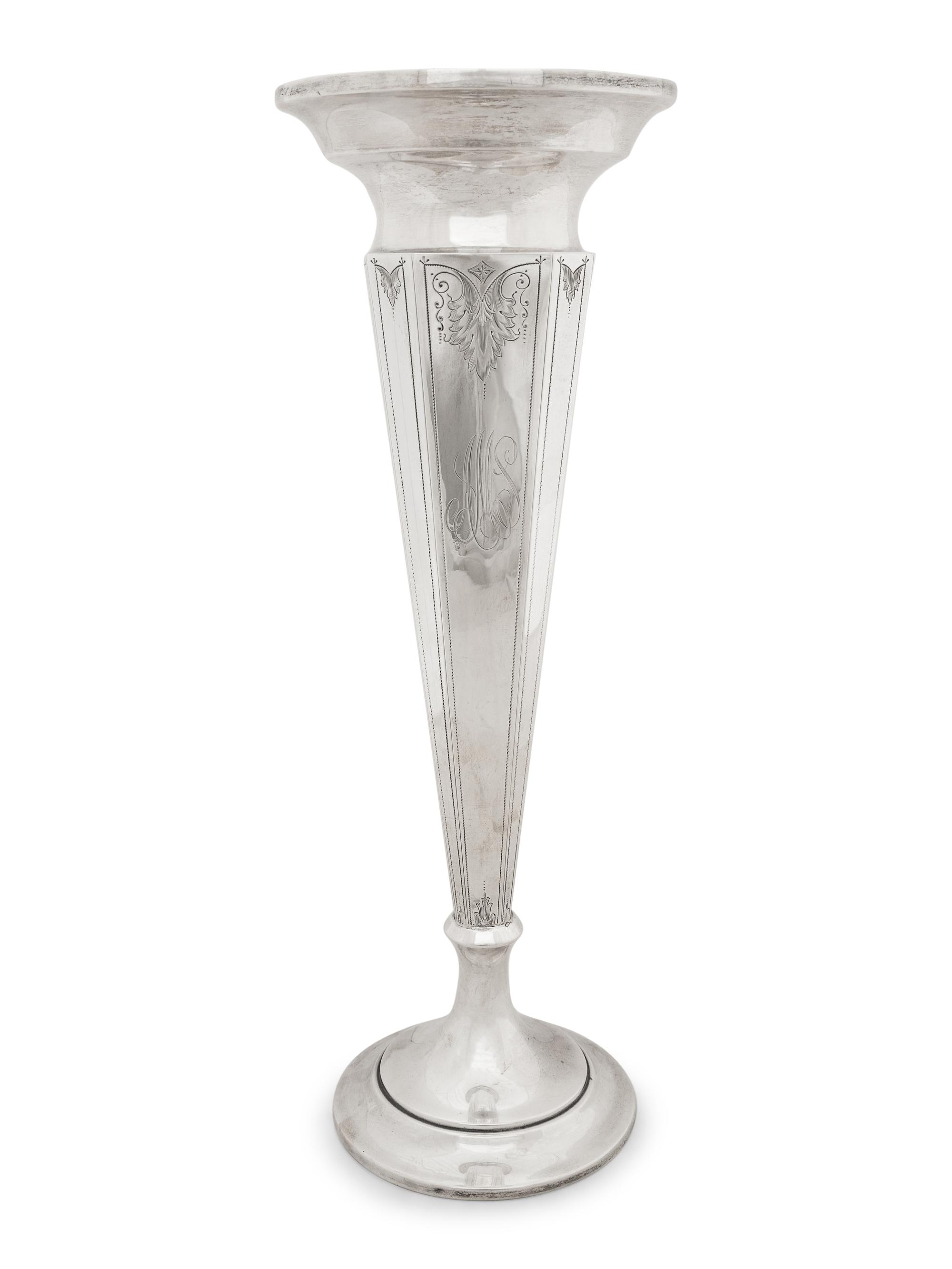 An American Weighted Silver Vase