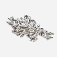 A Platinum and Diamond Brooch
