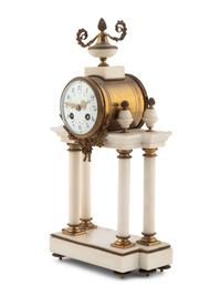 A Continental Marble Mantel Clock