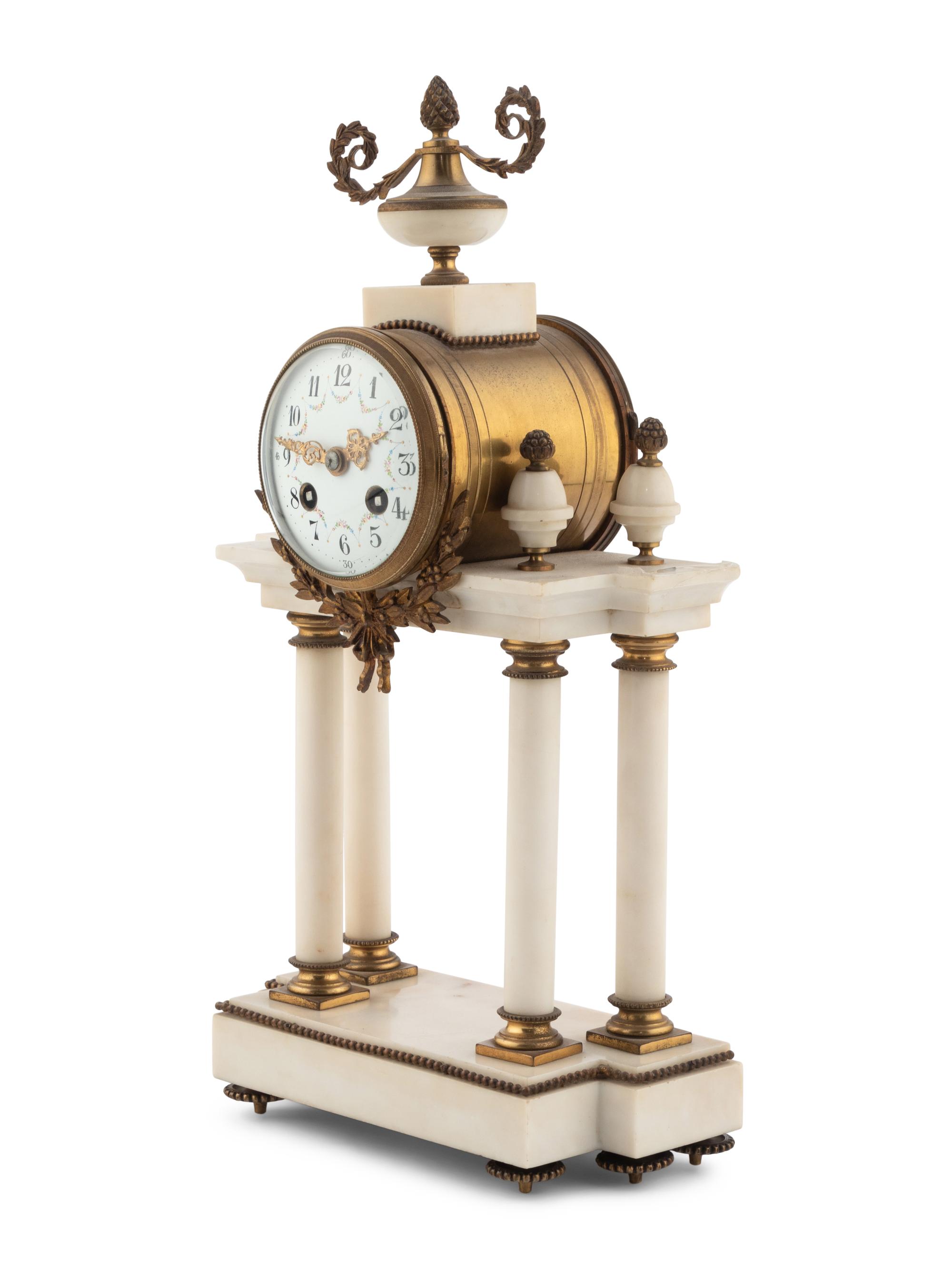 A Continental Marble Mantel Clock