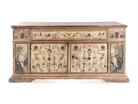 An Italian Painted Oak Console Cabinet