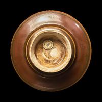 A Chinese Persimmon Glazed Porcelain Cup Stand — 紫金釉盞托