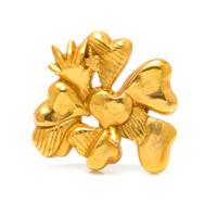 A Line Vautrin Gilded Bronze Brooch, 17.7 dwts.